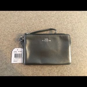 Gray Coach Wristlet